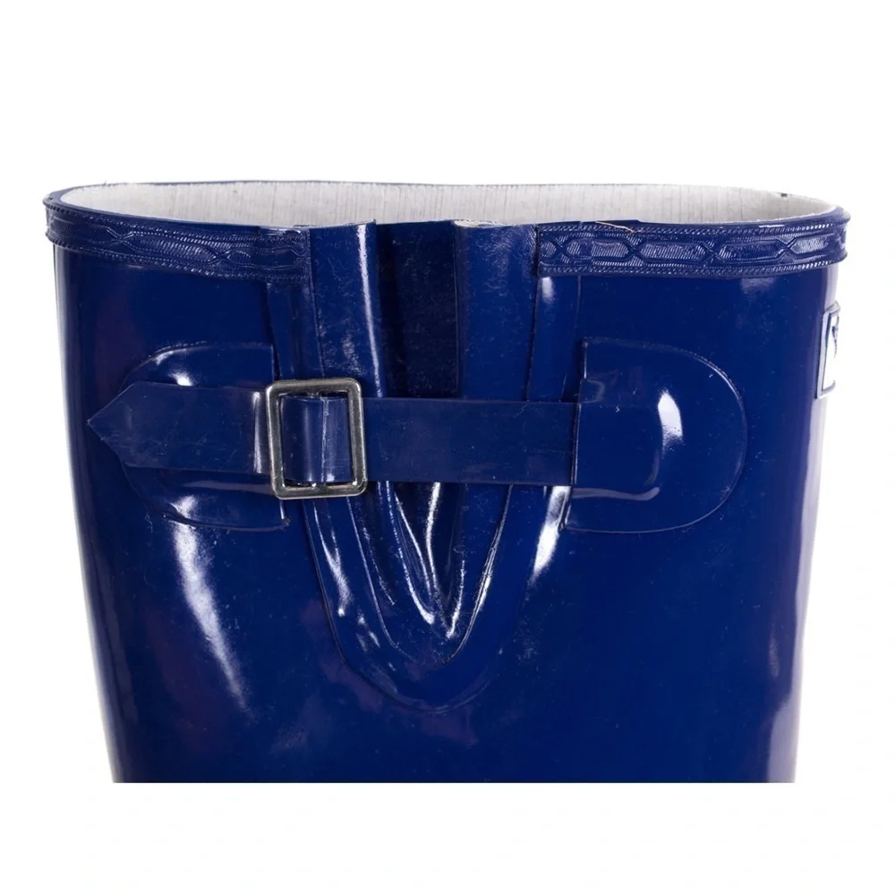 Women's Rubber Rain Boots, Navy Blue 14
